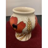 A MOORCROFT 3 INCH POPPY VASE