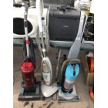 A VAX BARE FLOOR PRO, A VAX CLEANPATH HOOVER AND A WHIRLWIND HOOVER ALL BELIEVED IN WORKING ORDER