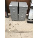 TWO SIX DRAWER MINIATURE FILING CABINETS