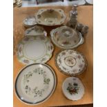 AN ASSORTMENT OF CHINA TO INCLUDE A PRETTY FLORAL COALPORT BOWL 'LADY SYLVIA'