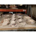 AN ASSORTMENT OF CERAMIC WARE TO INCLUDE 'CLARE' AND 'BERKSHIRE' CUPS AND SAUCERS ETC