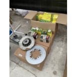 VARIOUS AUTO SPARES - BRAKE DISCS AND OIL FILTERS