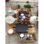 CERAMICS, BAROMETER, CLOCK, FAN ETC