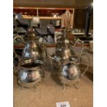 FOUR PIECES OF SILVER PLATED COFFEE WARE