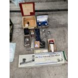 VINTAGE BARBER'S ITEMS - SCISSORS, RAZORS, CLIPPERS ETC