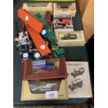 A QUANTITY OF BOXED MATCHBOX VINTAGE VEHICLES ETC