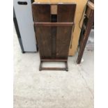 A VINTAGE WOODEN TROUSER PRESS