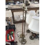 TWO BRASS FLOOR LAMPS