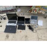 THREE LAPTOPS AND TWO PORTABLE DVD PLAYERS