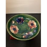 A MOORCROFT ANEMONE BOWL SIGNED WALTER