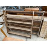 TWO STRIPPED PINE PLATE RACKS