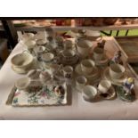 A LARGE SELECTION OF CHINA WARE TO INCLUDE ORNAMENTS