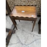 A 19TH CENTURY STYLE MAHOGANY OCCASIONAL TABLE