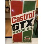 AN ENAMEL CASTROL GTX ADVERTISING SIGN