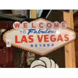 A 'VIVA LAS VEGAS' METAL SIGN