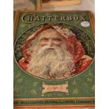 TWO VINTAGE CHATTERBOX BOOKS, AN AUTOMATIC CARD SHUFFLER AND A GAMES BOARD