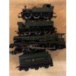 A KING HENRY V111 LOCOMOTIVE AND COAL TRAILER AND A FURTHER TWO GREAT WESTERN LOCOMOTIVES