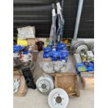 VARIOUS AUTO SPARE TO INCLUDE BRAKE PADS, DISCS, FILTERS AND WIND SCREEN WIPERS ETC