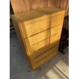 AN UNPAINTED PLYWOOD CHEST OF SIX DRAWERS, 30" WIDE