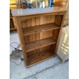 A PINE THREE TIER BOOKCASE