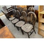 SEVEN OAK WHEEL BACK DINING CHAIRS