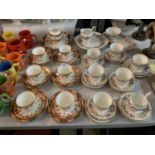 AN ASSORTMENT OF TEA SERVICE WARE TO INCLUDE SEVEN PARAGON TRIOS, JUG AND SUGAR BOWL AND A FURTHER