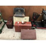 A COLLECTION OF VINTAGE SUITCASES AND BRIEFCASES