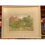 A FRAMED AND SIGNED V. GALLOWAY WATERCOLOUR OF SHREWSBURY