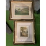 A PAIR OF FRAMED WATERCOLOUR FARMING RELATED PRINTS