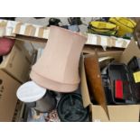 VARIOUS HOUSEHOLD CLEARANCE ITEMS - CHRISTMAS TREE STAND, TABLE LAMP ETC