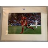 A SIGNED PHOTOGRAPH OF DANIEL JAMES WALES INTERNATIONAL IN A MOUNT COMPLETE WITH CERTIFICATE OF