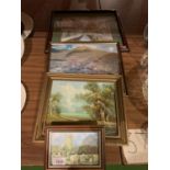 FOUR FRAMED PRINTS OF VARIOUS DIFFERENT SCENIC AREAS