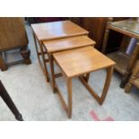 A RETRO G PLAN STYLE TEAK NEST OF TABLES