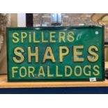 A 'SPILLER SHAPES FOR ALL DOGS' ILLUMINATED LIGHT BOX ADVERTISING SIGN