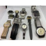 TEN VARIOUS WRIST WATCHES AND FACES