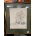 A GELDART FRAMED AND SIGNED LIMITED EDITION PRINT 75/600 GELDART OF 'NETHER ALDERLEY CHURCH'