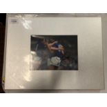 A MOUNTED SIGNED COLOUR PHOTOGRAPH OF ADRIAN HEATH AND GRAEME SHARP