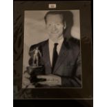 A SIGNED PICTURE OF TOM FINNEY NORTHERN IRELAND AND SUNDERLAND STAR IN A MOUNT COMPLETE WITH