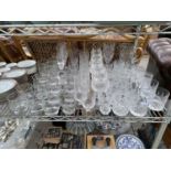 A LARGE SELECTION OF CUT CRYSTAL AND OTHER GLASSWARE