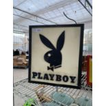 AN ILLUMINATED PLAYBOY LIGHT BOX SIGN