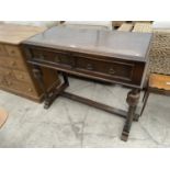 AN EARLY 20TH CENTURY OAK BUFFET TABLE (HUNTER & CO MANCHESTER), 42" WIDE