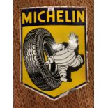 AN ENAMEL MITCHELIN TYRES ADVERTISING SIGN