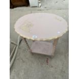 A SHABBY CHIC OCCASIONAL TABLE ON BARLEYTWIST SUPPORTS