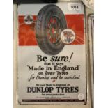 A METAL 'DUNLOP TYRES' MAN CAVE SIGN