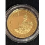 A GOLD HALF SOVEREIGN DATED 2018 IN A CAPSULE