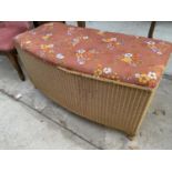 A LLOYD LOOM LUSTY OTTOMAN