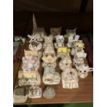 A LARGE COLLECTION OF CERAMIC COALPORT HOUSE FIGURES