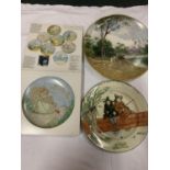 THREE VARIOUS PLATES TO INCLUDE A BOXED WATER BABIES, A ROYAL DOULTON GALLANT FISHERS AND A SUMMER