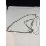 A SILVER MULTI CHAIN NECKLACE MARKED 925