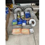 VARIOUS AUTO SPARES TO INCLUDE FILTERS, WHEEL RIMS AND BRAKE PADS ETC